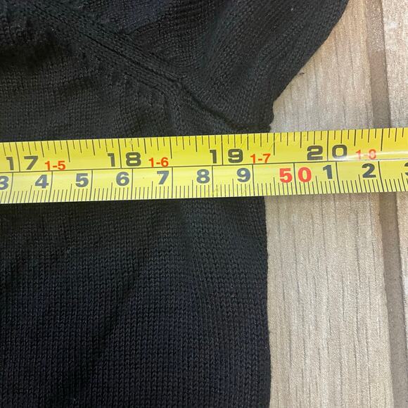 Chico’s 2 Black Open Front Long Sleeve Lightweight Rayon Cardigan Jacket Duster - Picture 6 of 8